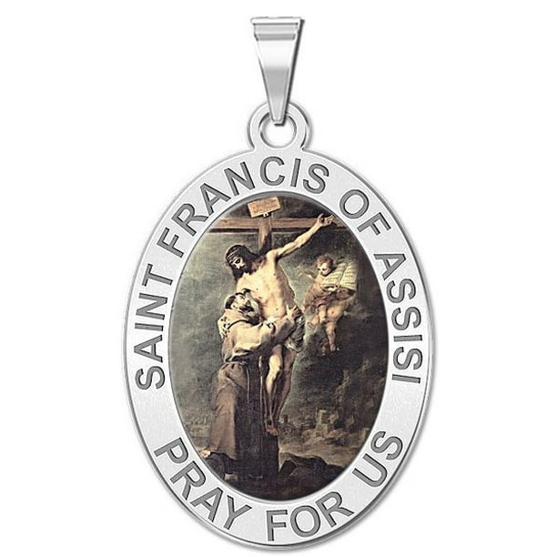Sterling Silver 3/4 Inch X 1 Inch PicturesOnGold.com Saint Francis of Assisi Religious Medal Sterling Silver 3/4 Inch X 1 Inch PicturesOnGold.com Saint Francis of Assisi Religious Medal